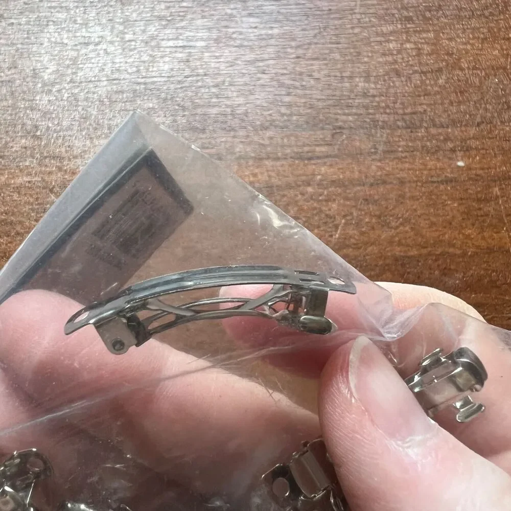 Pack of Bar Pins Brooch Clasp Pin Backs Gold and Barrette Backs Silver DIY Craft